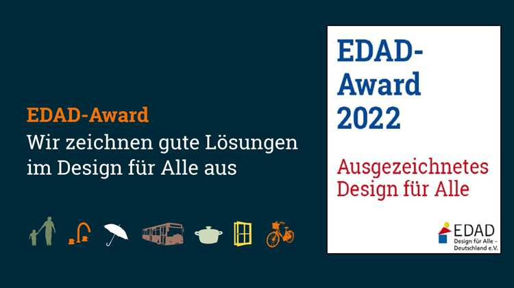 Collage mit Produkten und dem Claim EDAD-Award 2022